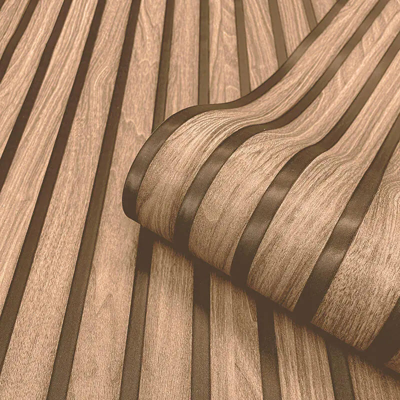 GB 2920 Wood Slat Walnut Wallpaper by Belgravia Zambaiti Parati