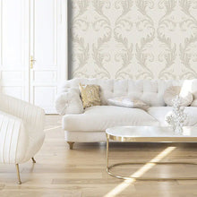 41324 Tiffany Scroll Cream Wallpaper by Belgravia
