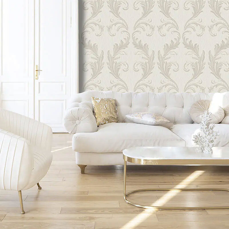 41324 Tiffany Scroll Cream Wallpaper by Belgravia