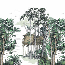 The Garden Shed Medium Panel Green Life 2 Wallpaper by Caselio