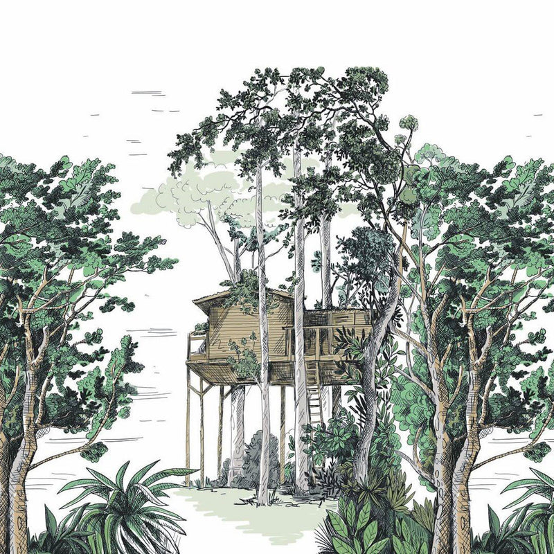 GNL105420405 The Garden Shed Small Panel Green Life 2 Wallpaper by Caselio