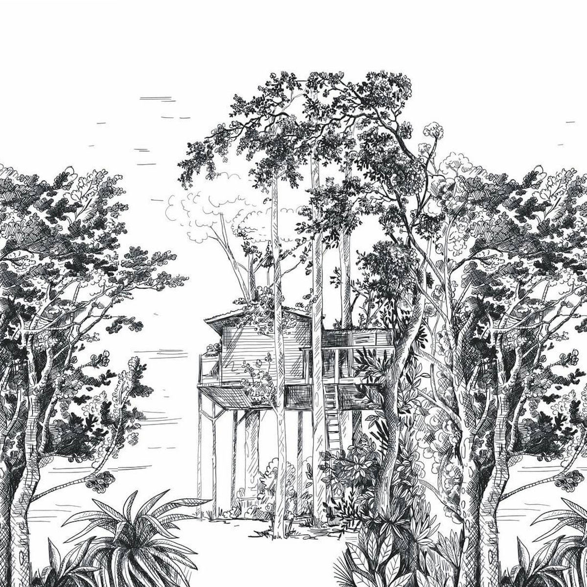 GNL105420904 The Garden Shed Large Panel Green Life 2 Wallpaper by Caselio