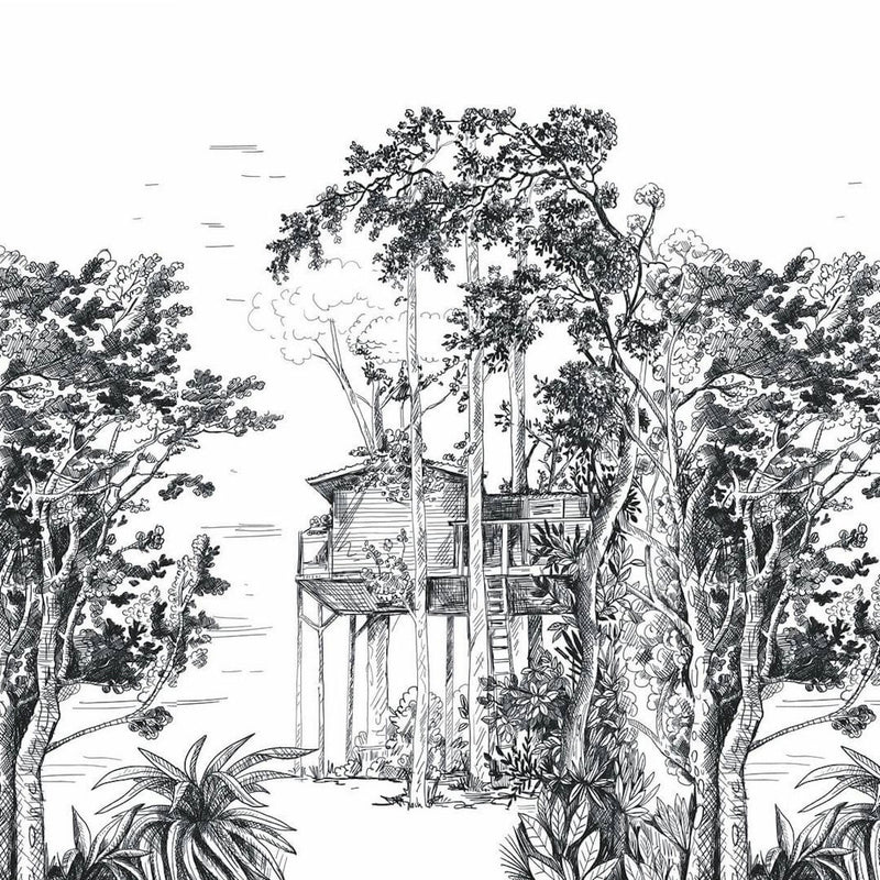 GNL105420904 The Garden Shed Large Panel Green Life 2 Wallpaper by Caselio