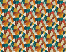 GRA50101W Abstract Geo Rust & Peacock Wallpaper by Ohpopsi