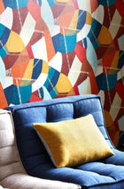 GRA50101W Abstract Geo Rust & Peacock Wallpaper by Ohpopsi