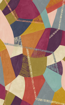 GRA50103W Abstract Geo Grape & Olive Wallpaper by Ohpopsi