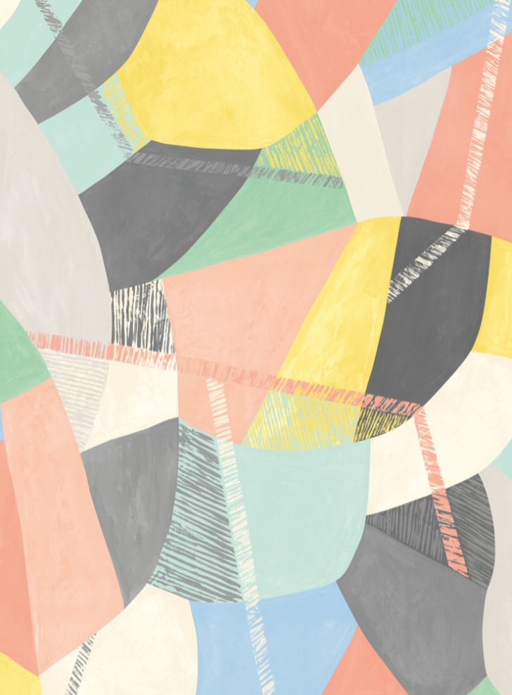 GRA50104W Abstract Geo Pastel Pop Wallpaper by Ohpopsi