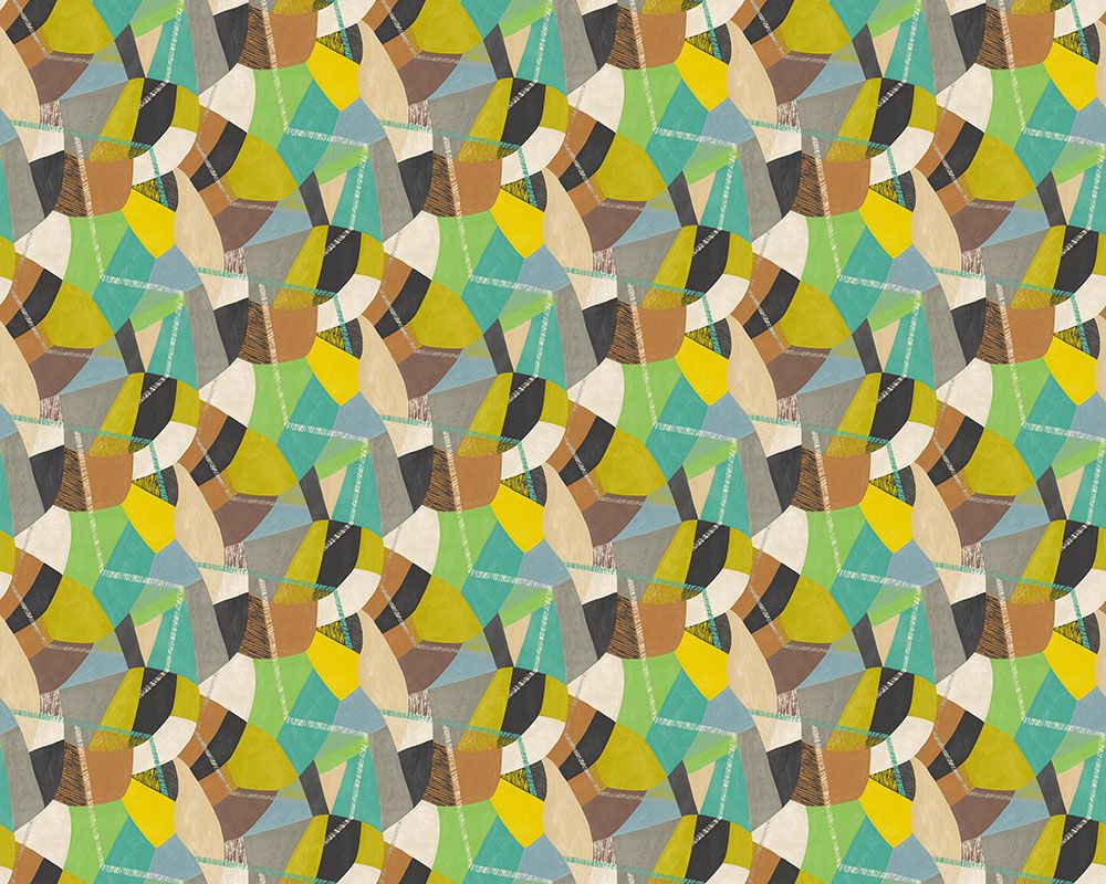 GRA50105W Abstract Geo Jade Riot Wallpaper by Ohpopsi