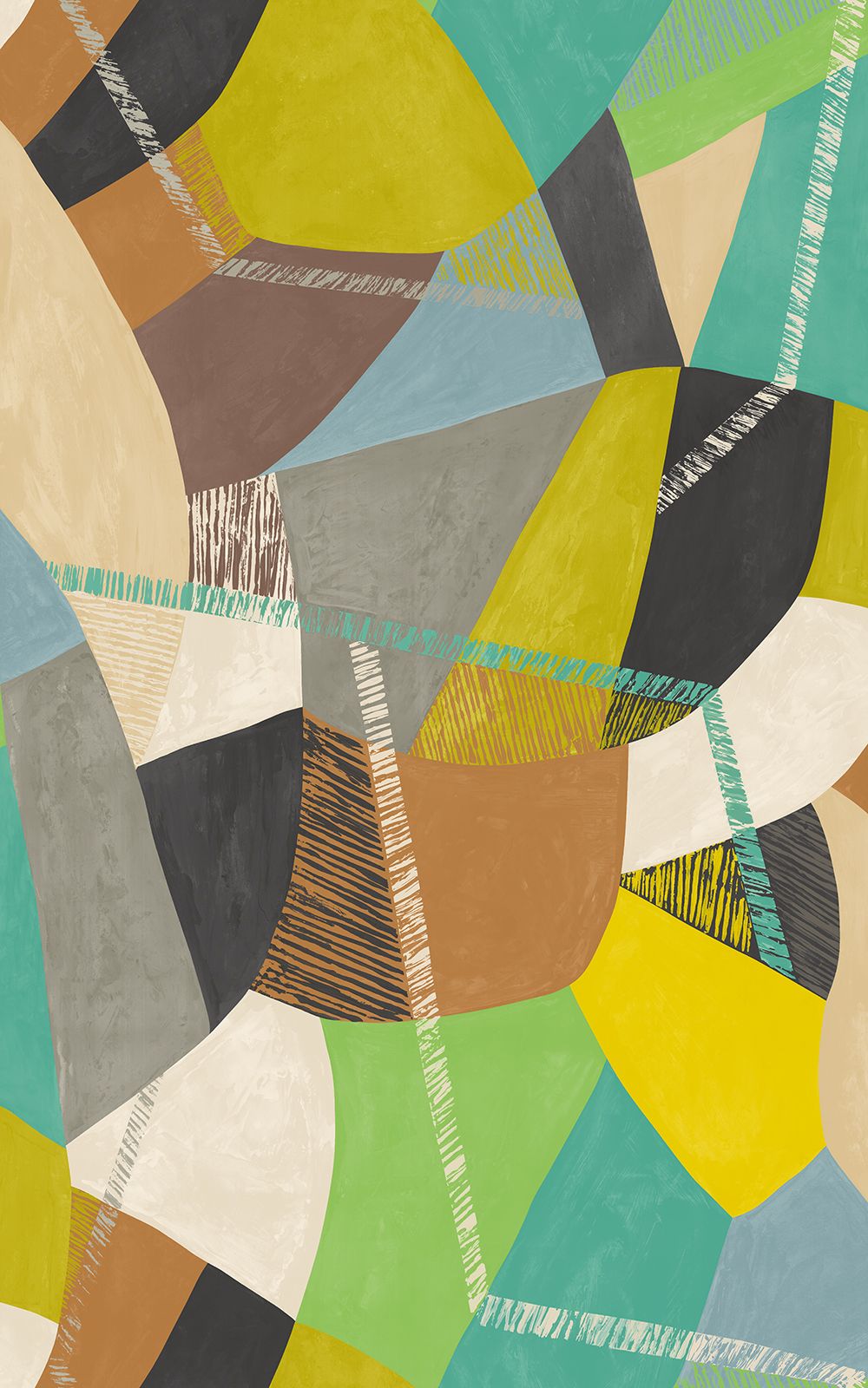 GRA50105W Abstract Geo Jade Riot Wallpaper by Ohpopsi