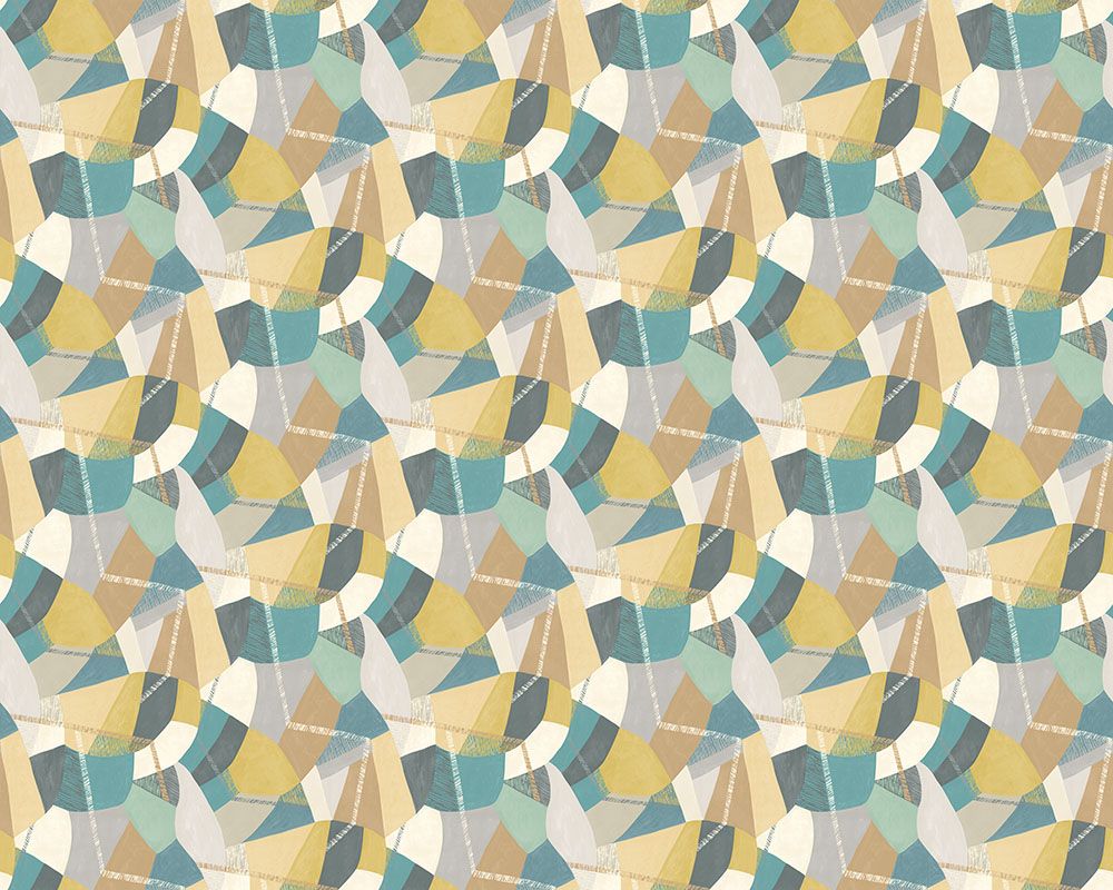 GRA50106W Abstract Geo Smoke & Latte Wallpaper by Ohpopsi