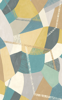 GRA50106W Abstract Geo Smoke & Latte Wallpaper by Ohpopsi