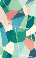 GRA50107W Abstract Geo Flamingo Wallpaper by Ohpopsi