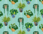 GRA50108W Houseplant Cerulean Twist Wallpaper by Ohpopsi