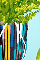 GRA50108W Houseplant Cerulean Twist Wallpaper by Ohpopsi
