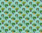 GRA50108W Houseplant Cerulean Twist Wallpaper by Ohpopsi
