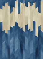 GRA50116W Strata Indigo Wallpaper by Ohpopsi