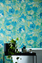 GRA50118W Venetian Sapphire Swirl Wallpaper by Ohpopsi
