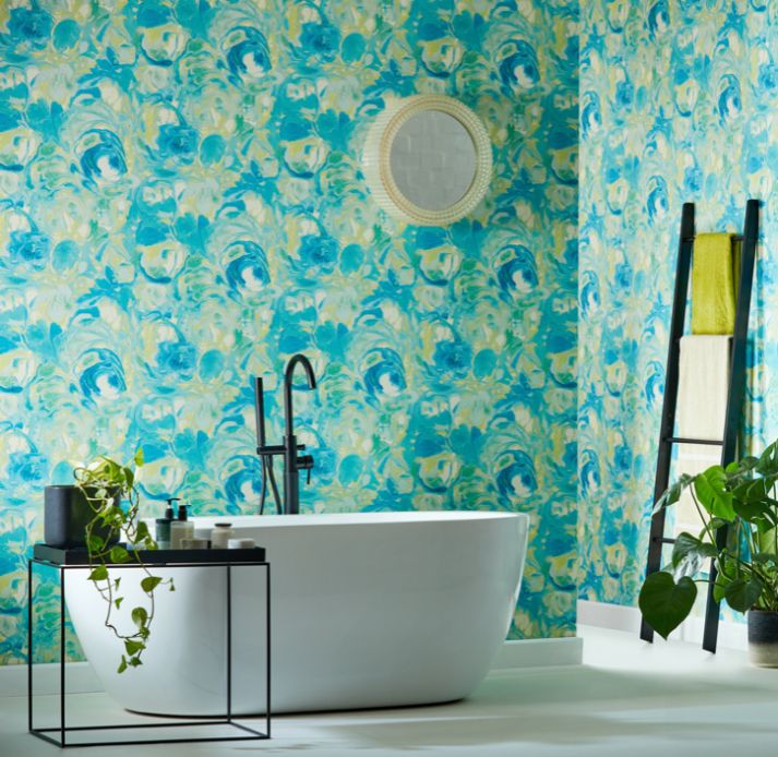 GRA50118W Venetian Sapphire Swirl Wallpaper by Ohpopsi