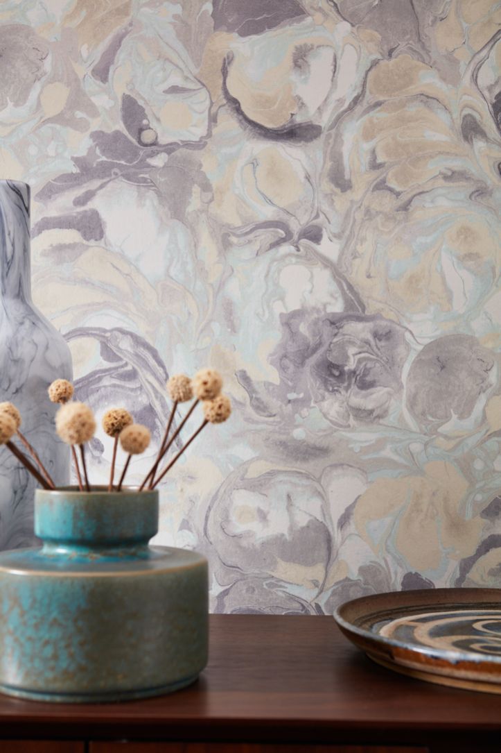 GRA50121W Venetian Powder Swirl Wallpaper by Ohpopsi