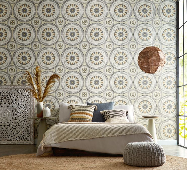 GRA50123W Large Ellipse Fossil Wallpaper by Ohpopsi