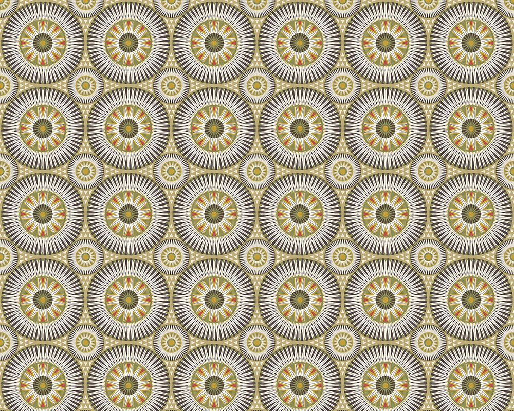 GRA50124W Large Ellipse Coffee & Olive Wallpaper by Ohpopsi