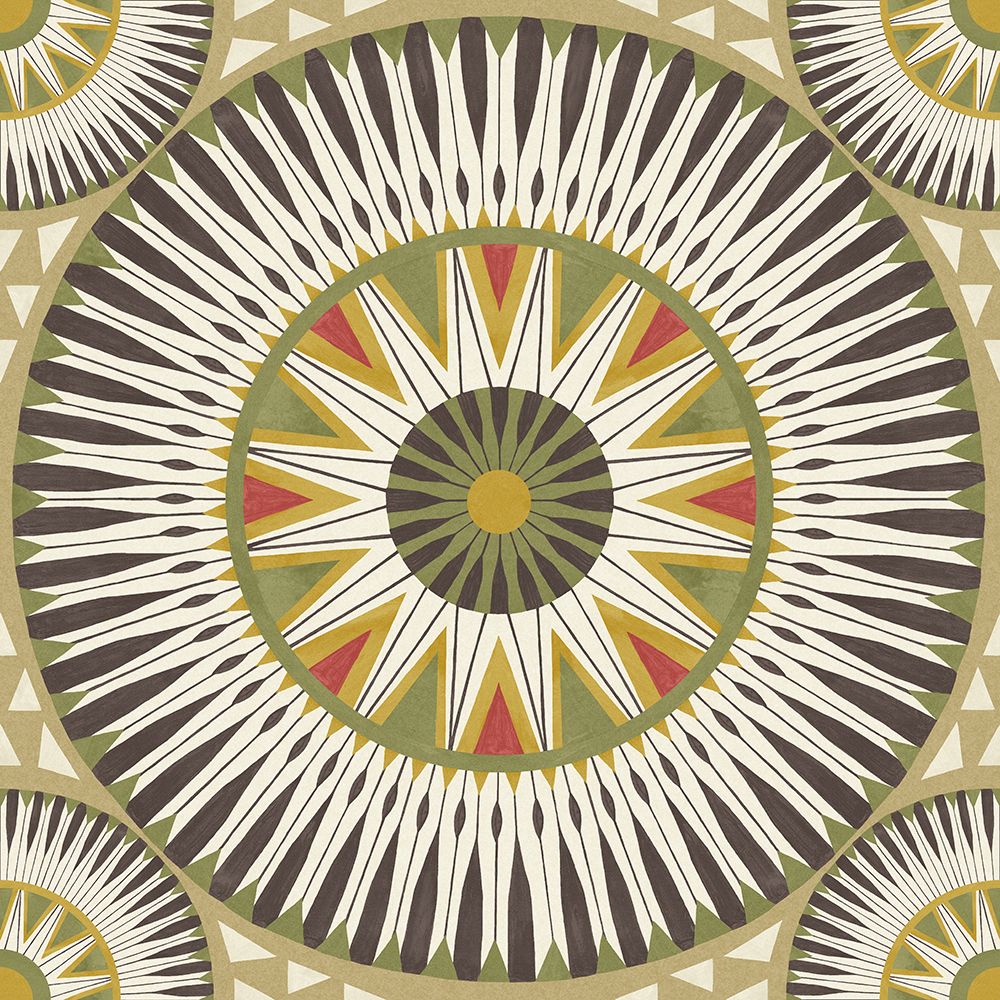 GRA50124W Large Ellipse Coffee & Olive Wallpaper by Ohpopsi