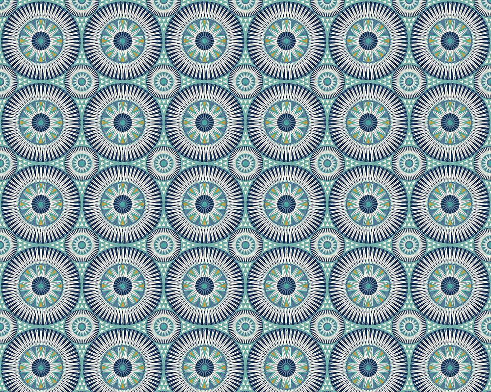 GRA50127W Large Ellipse Denim & Flax Wallpaper by Ohpopsi