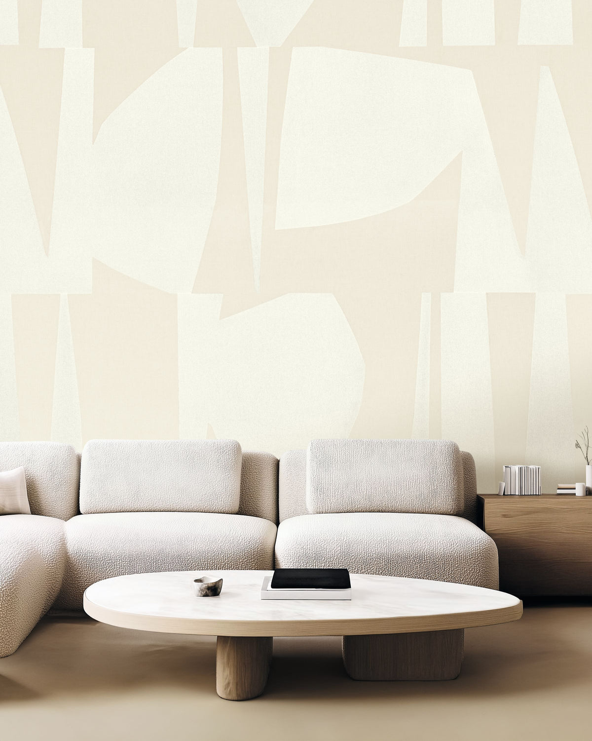 Graphic Art Medium Blanc Moonlight 3 Mural by Caselio