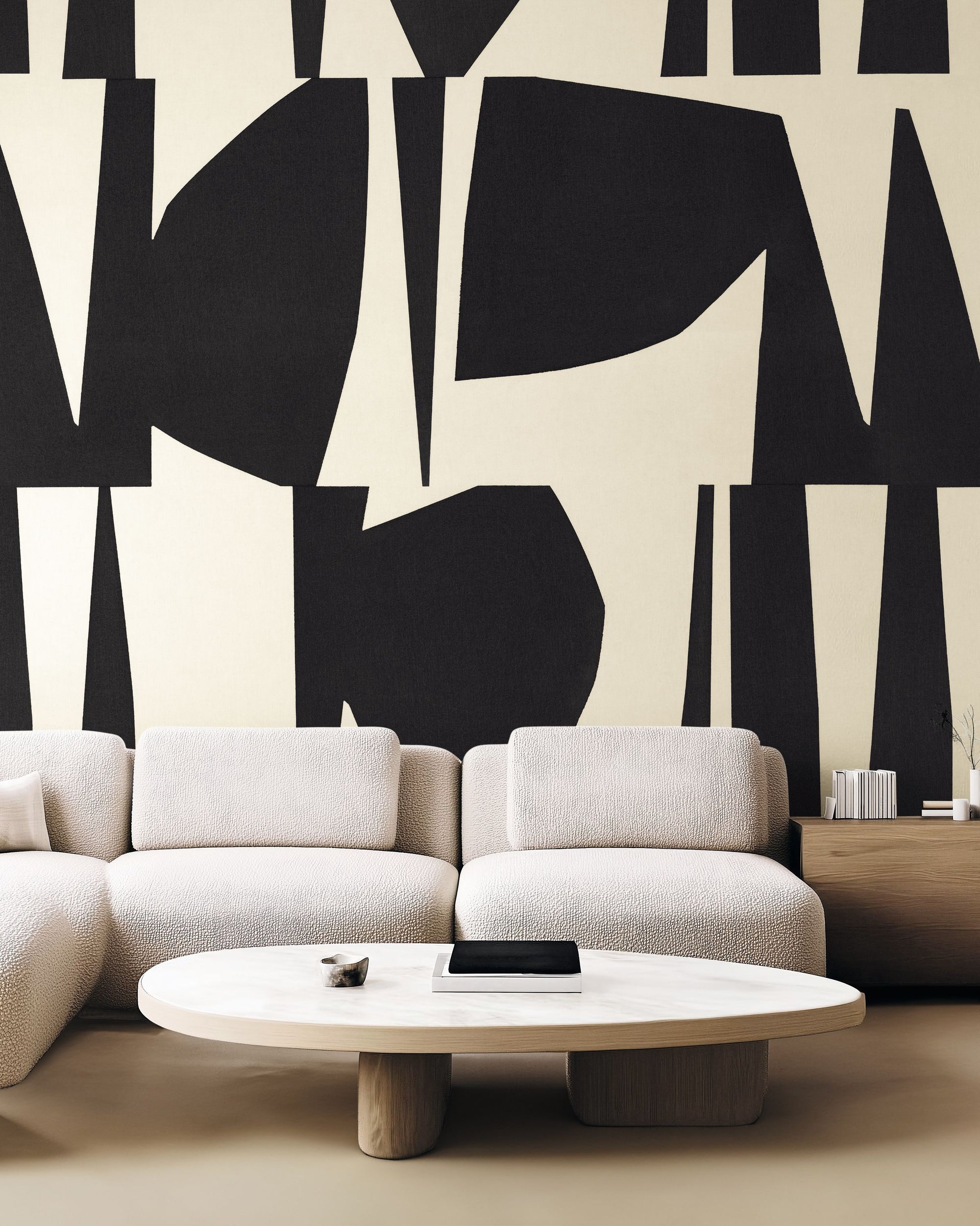 Graphic Art Noir Et Blanc Moonlight 3 Mural by Caselio