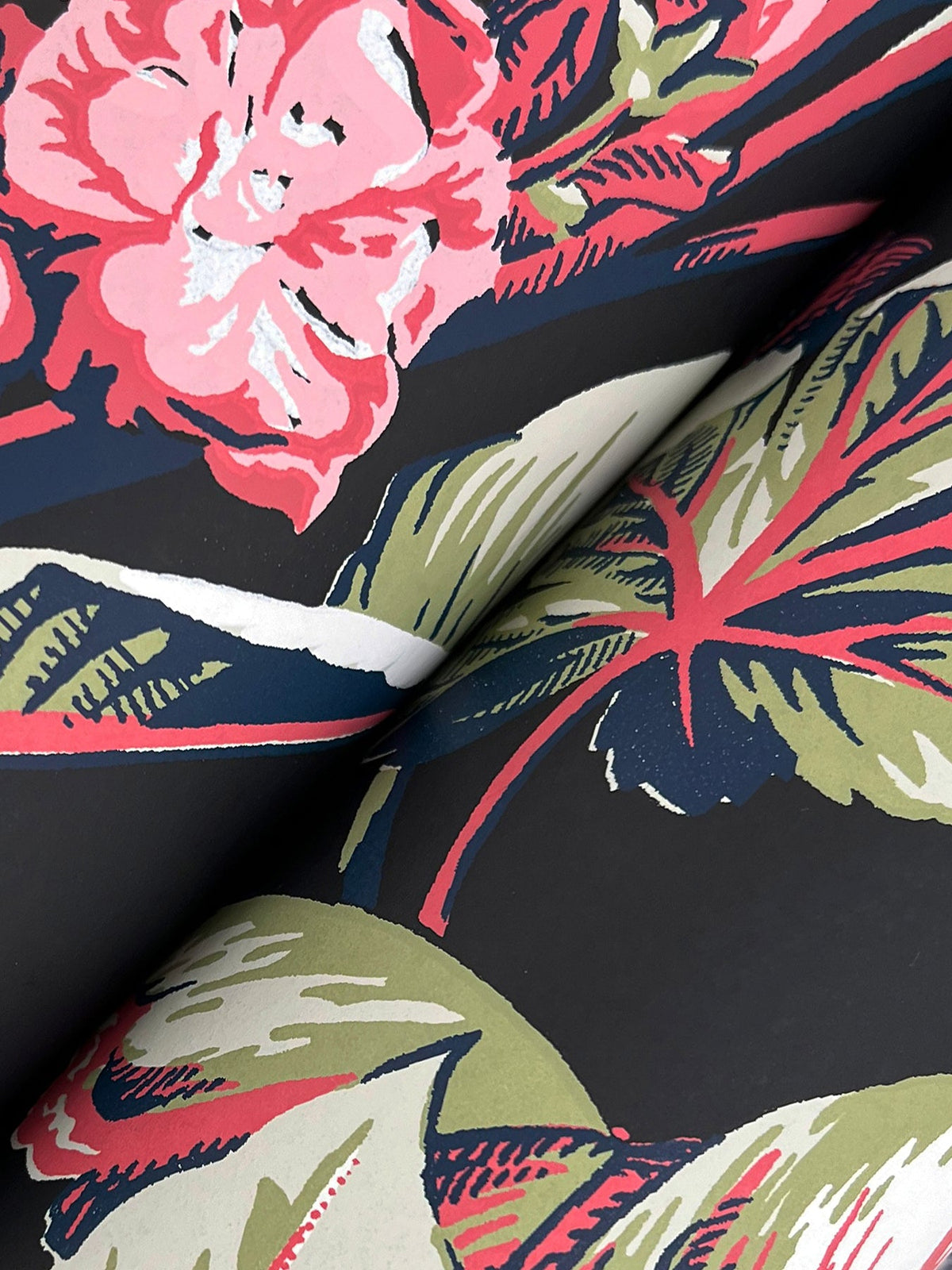 GT4504 Mystic Isle Black Classics Wallpaper by York Wallcoverings