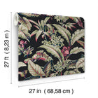 GT4504 Mystic Isle Black Classics Wallpaper by York Wallcoverings