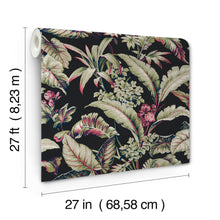 GT4504 Mystic Isle Black Classics Wallpaper by York Wallcoverings