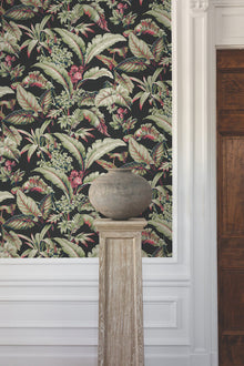 GT4504 Mystic Isle Black Classics Wallpaper by York Wallcoverings