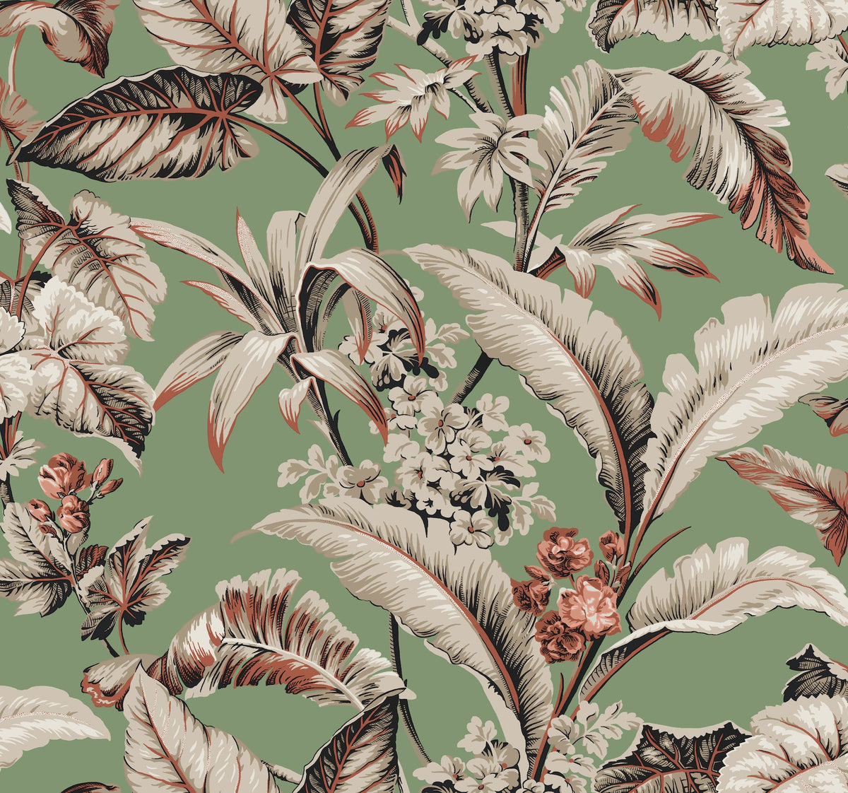 GT4505 Mystic Isle Green Classics Wallpaper by York Wallcoverings