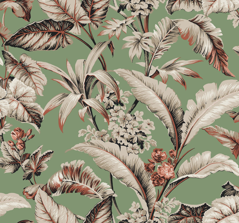GT4505 Mystic Isle Green Classics Wallpaper by York Wallcoverings