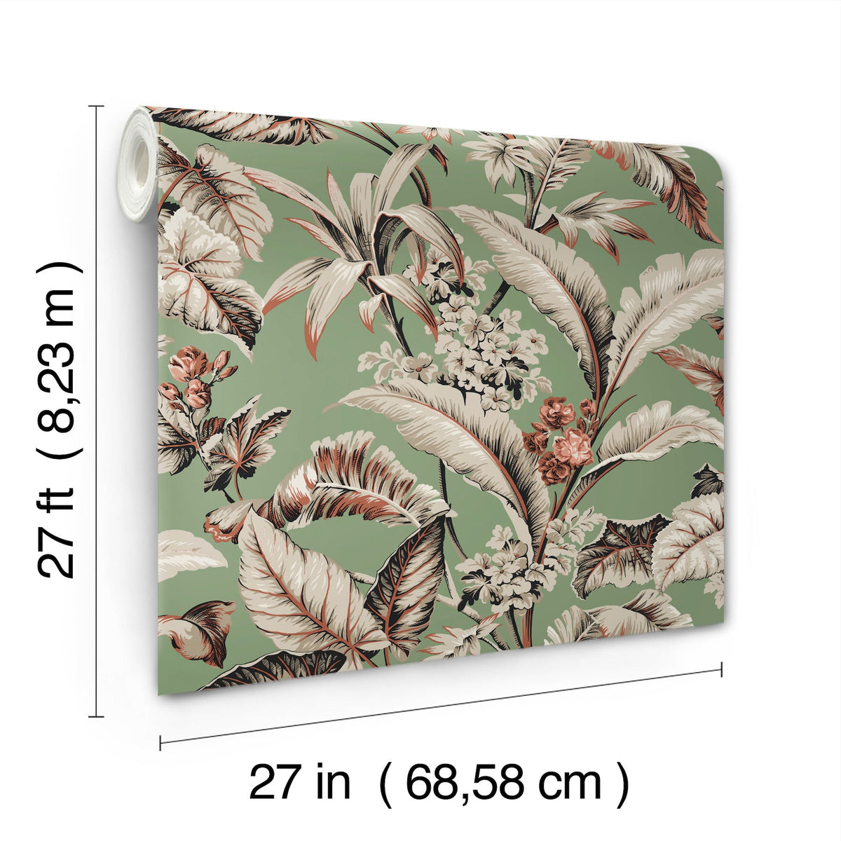 GT4505 Mystic Isle Green Classics Wallpaper by York Wallcoverings