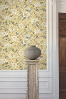 GT4515 Marguerite Vine Yellow Classics Wallpaper by York Wallcoverings
