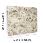 GT4516 Marguerite Vine Taupe Classics Wallpaper by York Wallcoverings