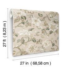 GT4516 Marguerite Vine Taupe Classics Wallpaper by York Wallcoverings