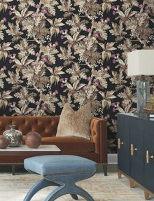 GT4521 Briarwood Black Classics Wallpaper by York Wallcoverings