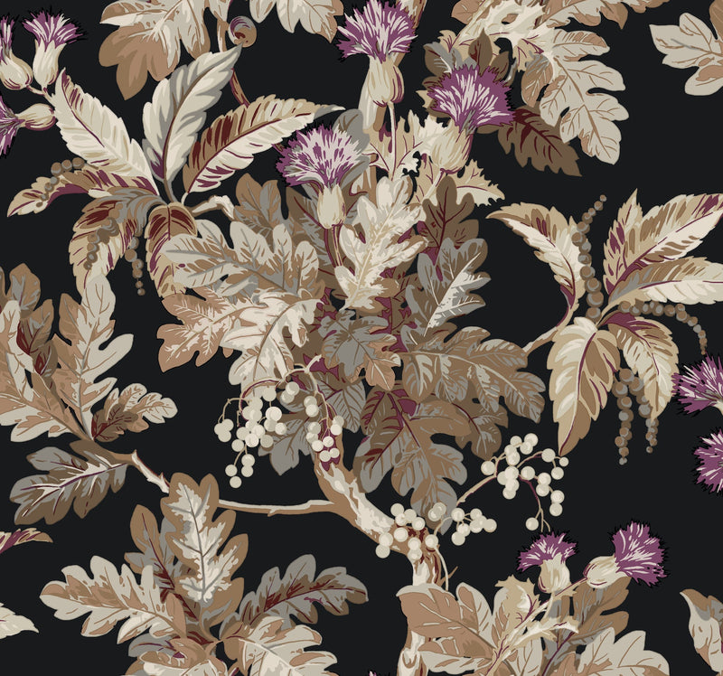 GT4521 Briarwood Black Classics Wallpaper by York Wallcoverings