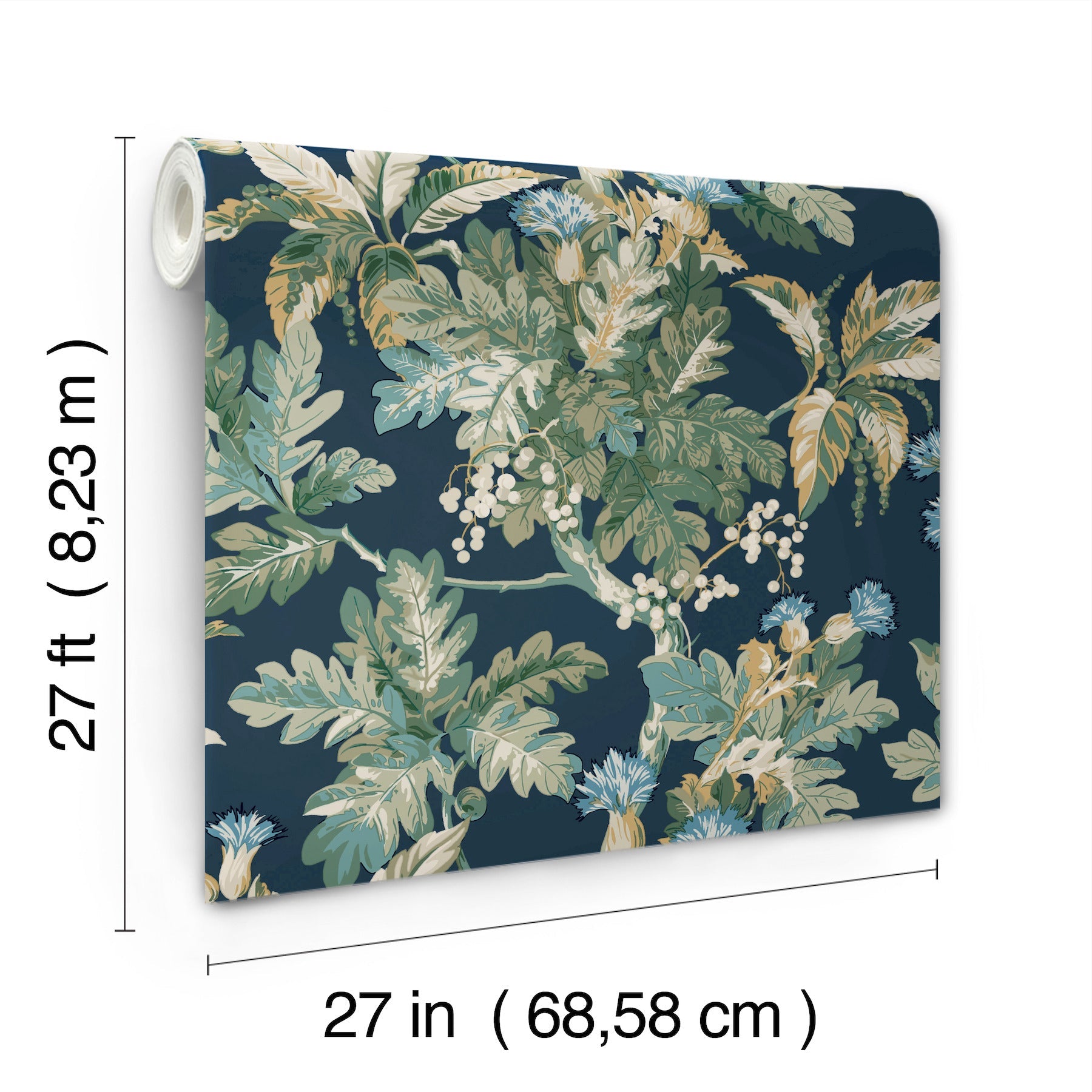 GT4523 Briarwood Navy Classics Wallpaper by York Wallcoverings