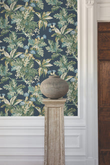 GT4523 Briarwood Navy Classics Wallpaper by York Wallcoverings