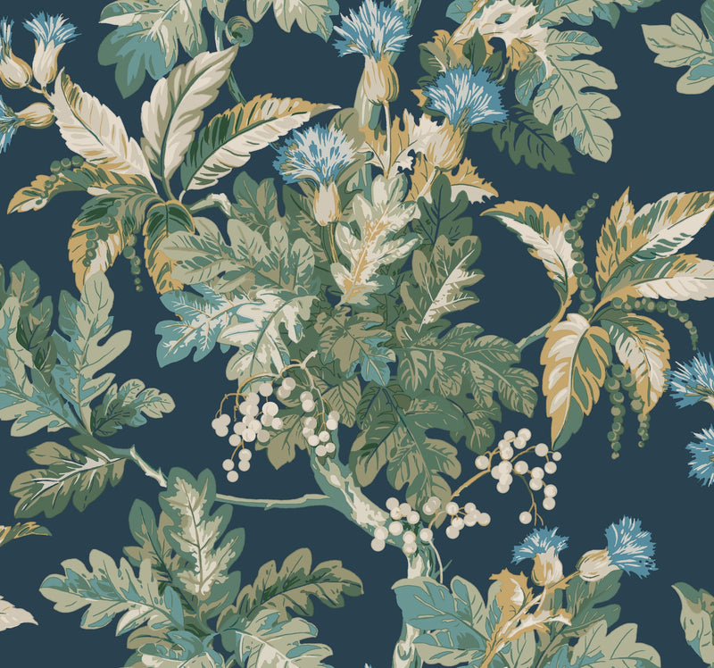 GT4523 Briarwood Navy Classics Wallpaper by York Wallcoverings
