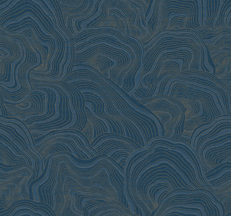 GT4527 Geodes Navy Classics Wallpaper by York Wallcoverings