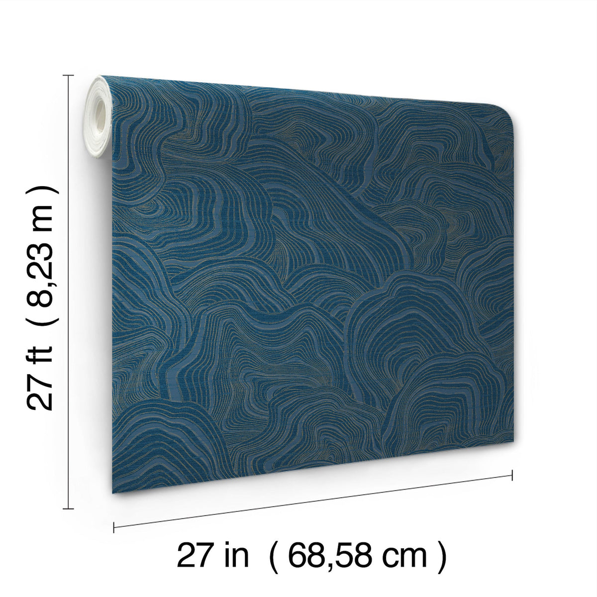 GT4527 Geodes Navy Classics Wallpaper by York Wallcoverings