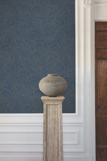 GT4527 Geodes Navy Classics Wallpaper by York Wallcoverings