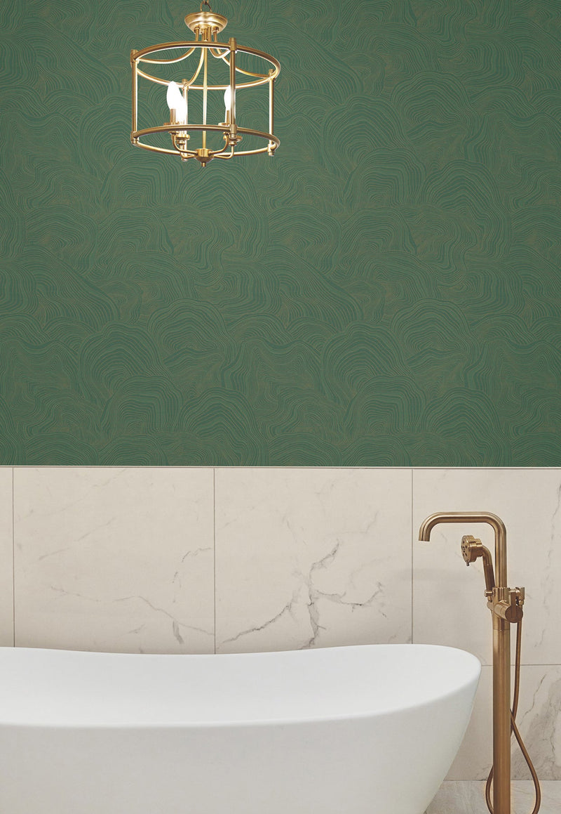 GT4528 Geodes Green Classics Wallpaper by York Wallcoverings