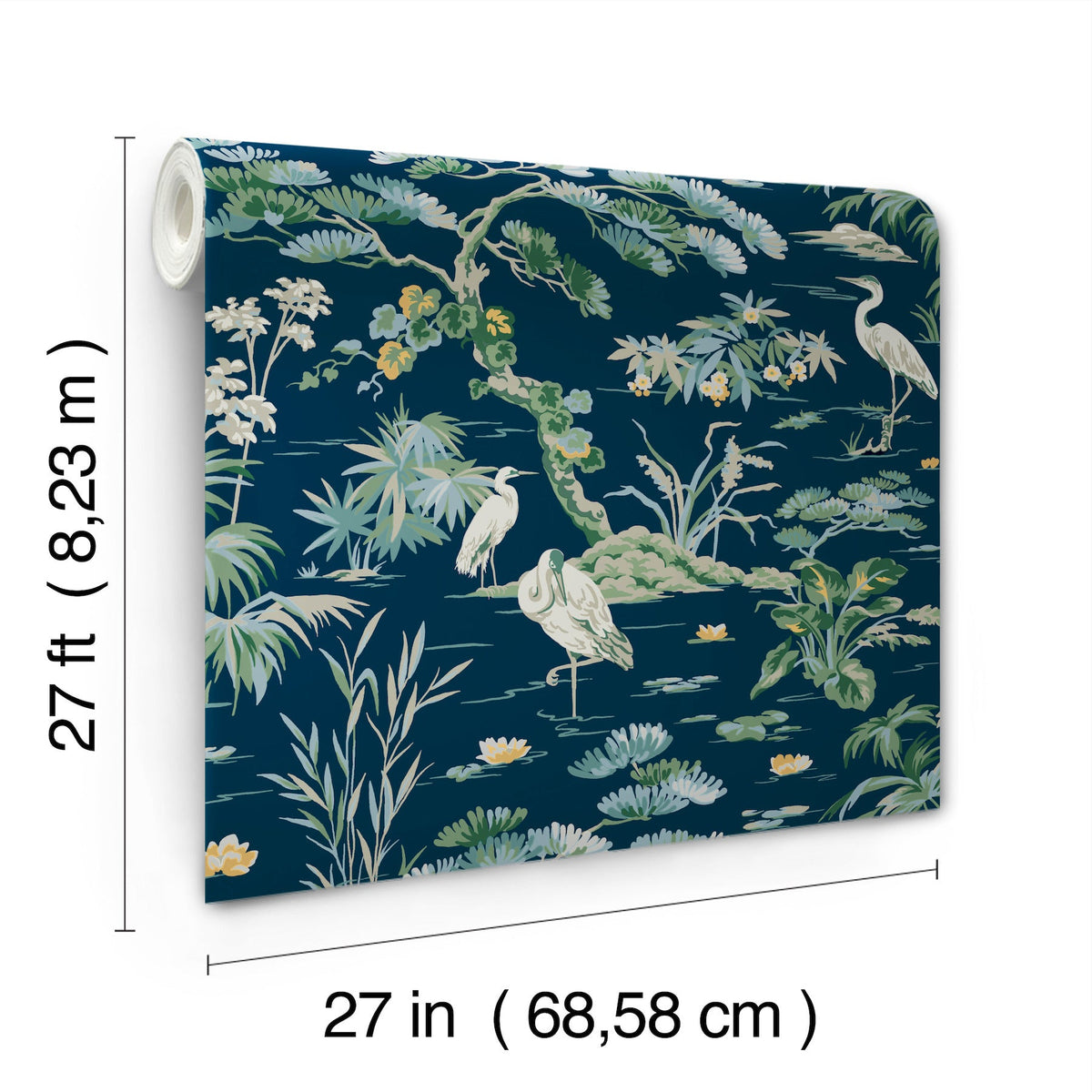 GT4531 Bridgewater Navy Classics Wallpaper by York Wallcoverings