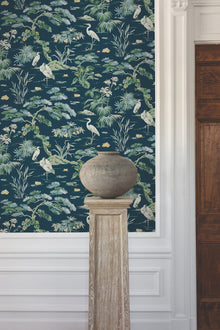 GT4531 Bridgewater Navy Classics Wallpaper by York Wallcoverings